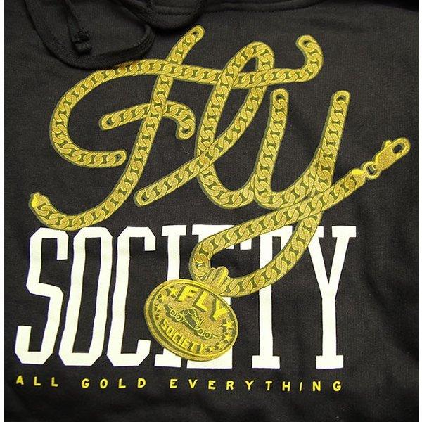 FLY SOCIETY (フライソサエティ) スェット パーカー フード All Gold 