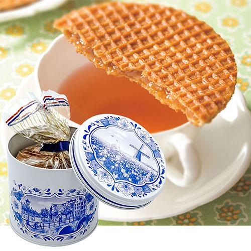 オランダ】デルフト風 缶入りワッフル3缶セット | 海外のお土産