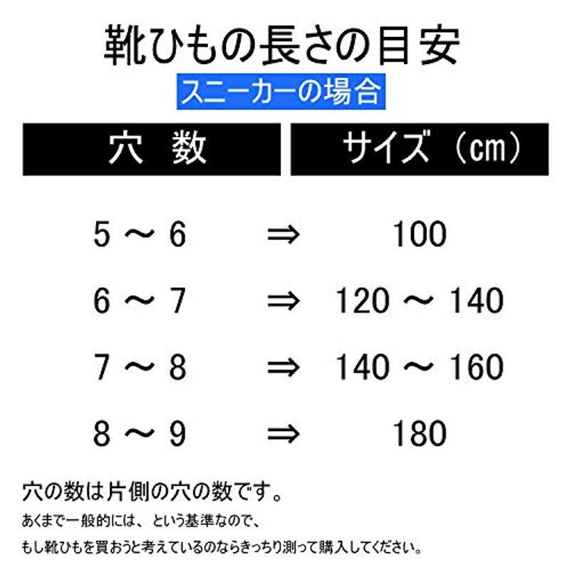 靴ひも シューレース オーバル 楕円型 靴紐 スニーカー紐 ミズイロ 140cm｜hisabisa｜05