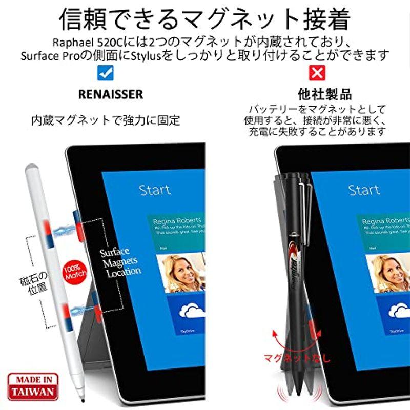 RENAISSER Raphael 520C Surface用タッチペン ヒューストンで設計され、台湾製 USB-C充電 新しいSurfac｜hisabisa｜08