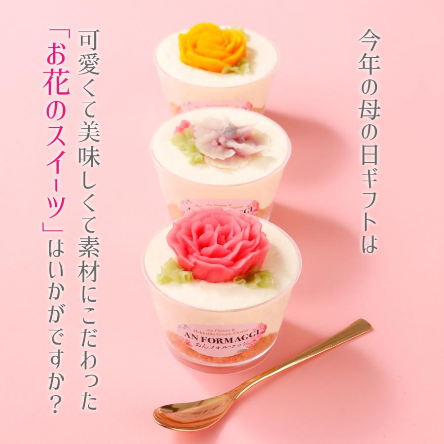 母 プレゼント 2022 フラワーケーキ ケーキ チーズケーキ 花 スイーツ ギフト カーネーション  あんこ 洋菓子 お菓子｜hisamatsu｜03