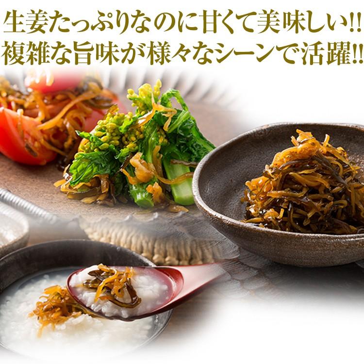 生姜昆布 200g×2パック入り 400g 佃煮 漬物 九州産 生姜 北海道産 昆布 こんぶ 詰め合わせ ポイント消化 送料無料 ご当地 国産 | 博多久松 | 03