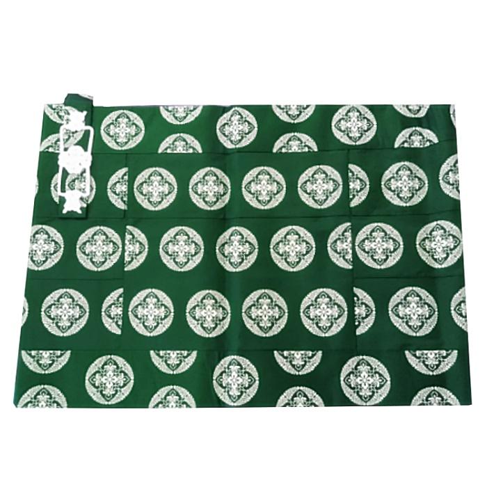 五条袈裟 八藤紋 萌黄 【法衣 寺院 お寺 僧侶 住職 着物 和服】 : お