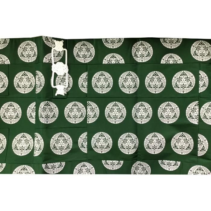 五条袈裟 六藤紋 萌黄・紫 【法衣 寺院 お寺 僧侶 住職 着物 和服