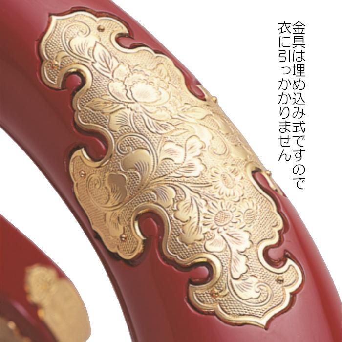 本曲録PARTII　タメ塗　カシュー塗本金箔押・イブシ金具付_2