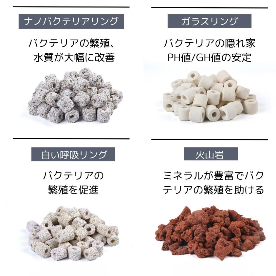 アクアリウム 濾過材 水槽用 フィルター 500g 14in1 : 菱がた