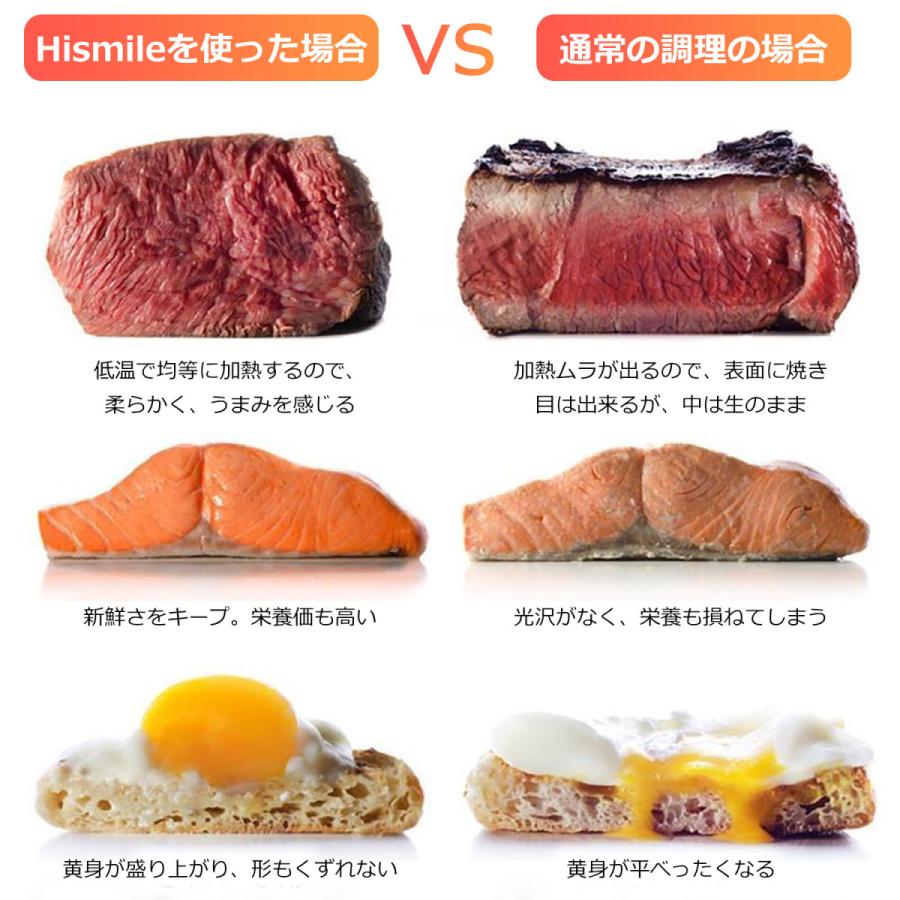 HISMILE 低温調理器 真空低温調理器 スロークッカー キッチン HISMILE 低温調理器 真空低温調理器 スロークッカー キッチン