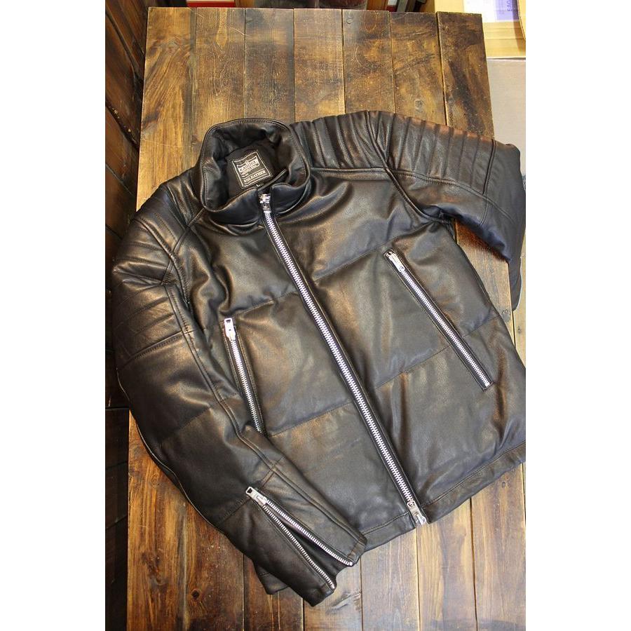 KADOYA カドヤ レザージャケットXL 着脱防寒オレンジ色インナー付き カドヤ（KADOYA） 【VOLGIN】ボルギン レザーダウンジャケット 防寒