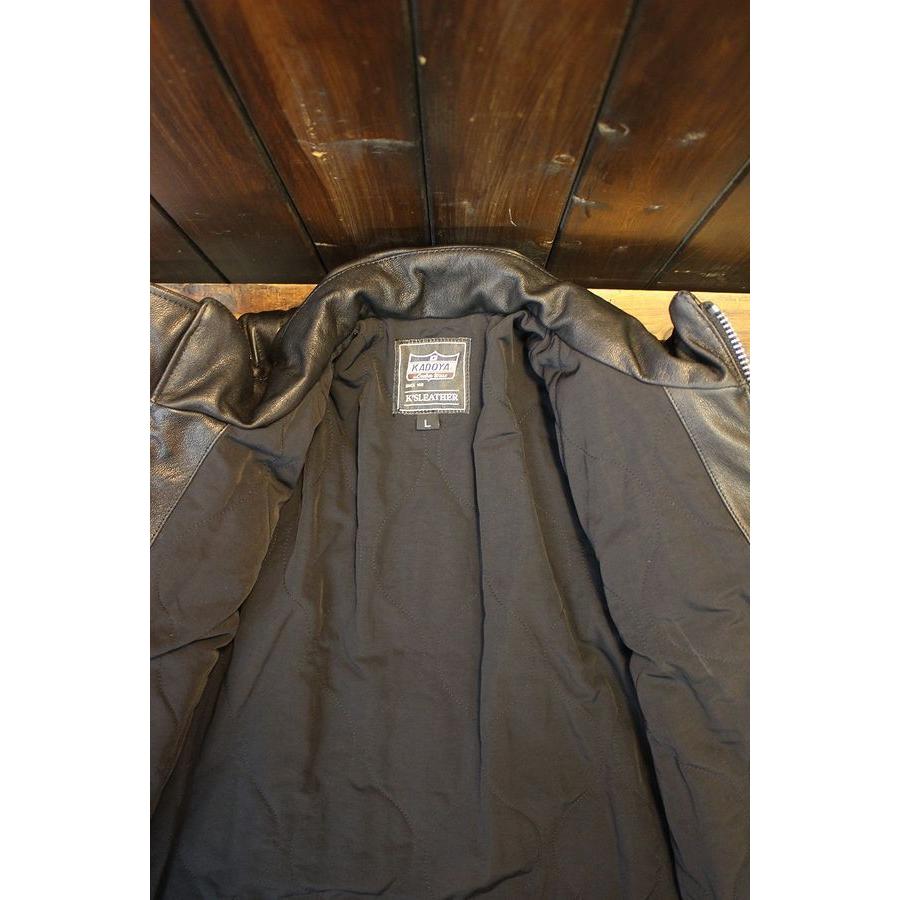 カドヤ（KADOYA） 【VOLGIN】ボルギン レザーダウンジャケット 防寒