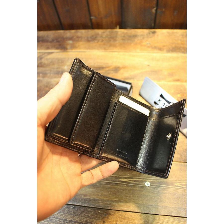 KADOYA 3FOLD COMPACT WALLET ブラック カドヤ（KADOYA） 3 FOLD COMPACT WALLET コンパクトウォレット レザー