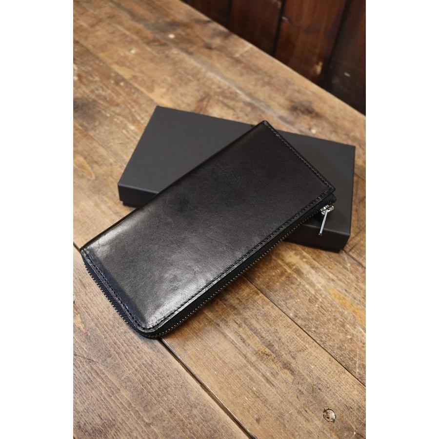 カドヤ(KADOYA) 【LEATHER L ZIP WALLET　レザーLジップウォレット】 長財布 レザーウォレット　カラー：ブラック