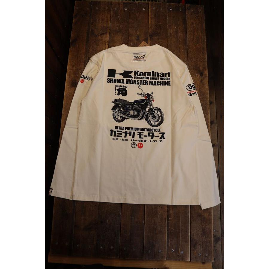 F商会 【エフ商会 カミナリ】KMLT-233 長袖Tシャツ 漢のバイク 角Z