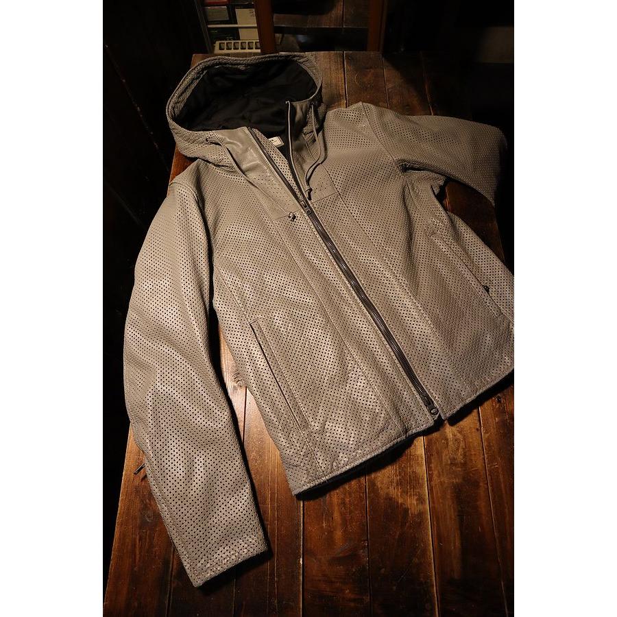 カドヤ（KADOYA） 【K'S LEATHER RIDERS PARKA-PL 】パンチングレザー