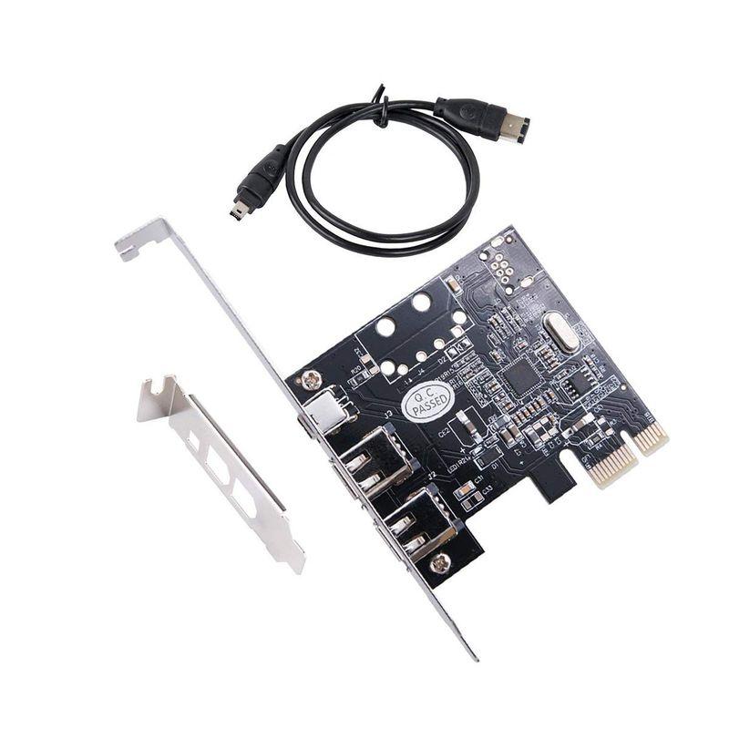 Windows 10用PCIe Firewireカード、デスクトップPC Windows 7用3ポート（2 x 6ピンおよび1 x 4ピン） 2023110605551100562翡翠堂