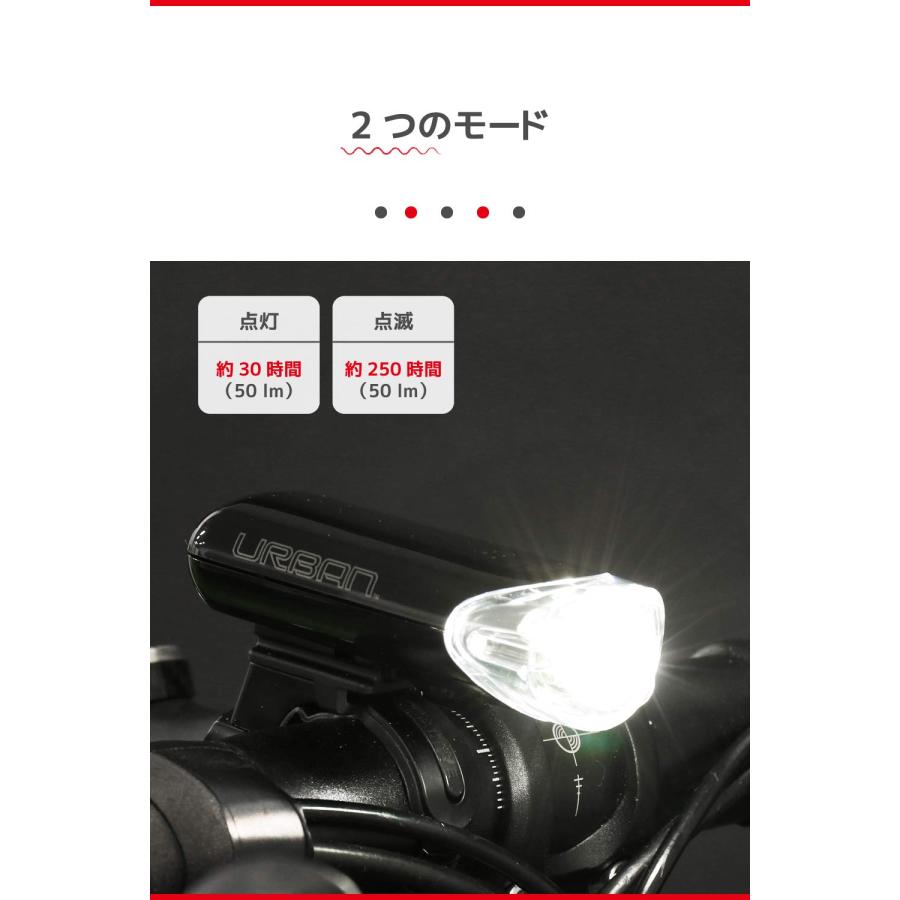 キャットアイ(CAT EYE) LEDライト ヘッドライト URBAN アーバン ブラック HL-EL145 自転車｜hisuidou｜04