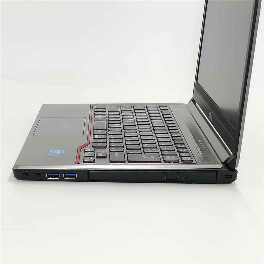 日本製 13.3型ワイド ノートパソコン 富士通 E736/P 中古 Celeron DVD