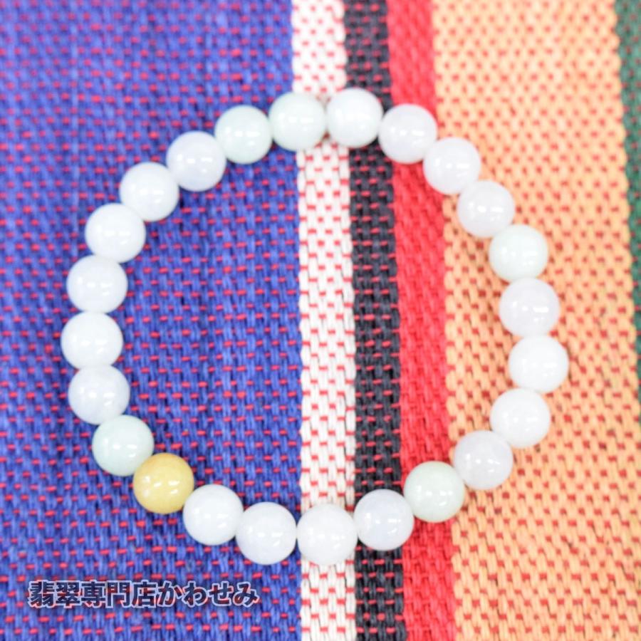 翡翠 本翡翠 ブレスレット 白 緑 黄 天然石 パワーストーン ミャンマー  