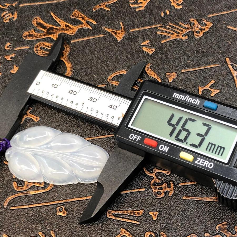 ネックレス 葉っぱ 本翡翠 氷ヒスイ 透明色 光沢感 誕生日プレゼント 鑑別書有 ファッション 腕時計、アクセサリー レディースアクセサリー