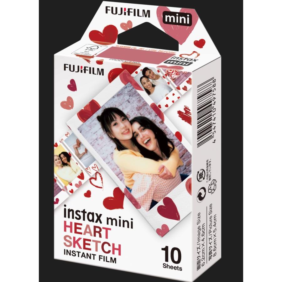 FUJIFILM フジフィルム ハートスケッチ インスタントカメラ チェキ用フィルム インスタントカラーフィルム instax mini HEART SKETCH｜hit-market｜03