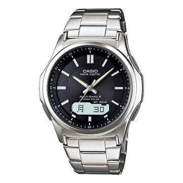 【美品】 【送料無料】CASIO・カシオ wave ceptor 世界6局電波ソーラー時計 WVA-M630D-1AJF 腕時計