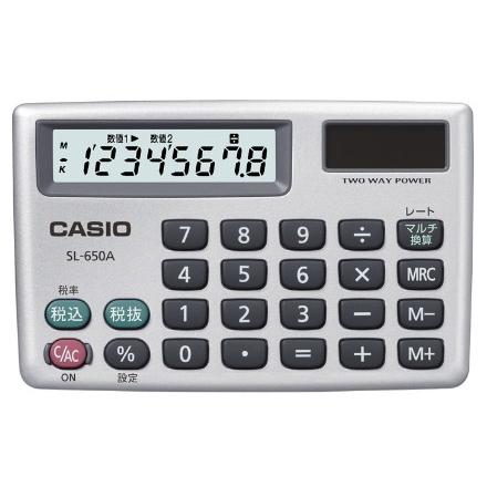 CASIO カシオ スタンダード電卓 カードタイプ SL-650A