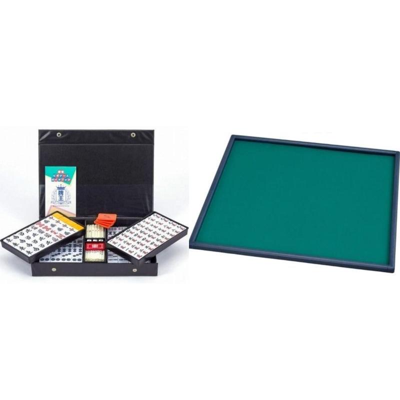 麻雀牌＋マットのこれですぐ遊べるセット♪【送料無料】麻雀マット