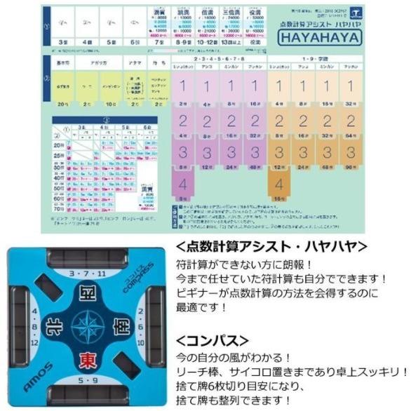 【送料無料】AMOS 麻雀牌 マスターズ 麻雀セット 符計算も簡単に 大きくなって握りやすい 28mm牌｜hit-market｜03