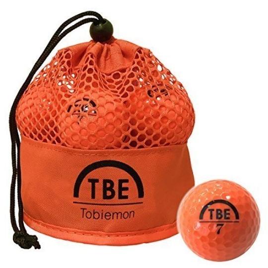 【送料無料】飛衛門 Tobiemon 公認球 2ピース構造ゴルフボール オレンジ 12球 メッシュバック入り TBM-2MBO
