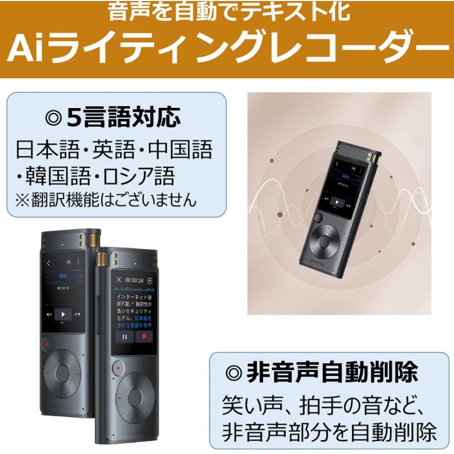 【送料無料】AIライティングレコーダー VOITER SR302Pro 音声を自動でテキスト化できる｜hit-market｜03