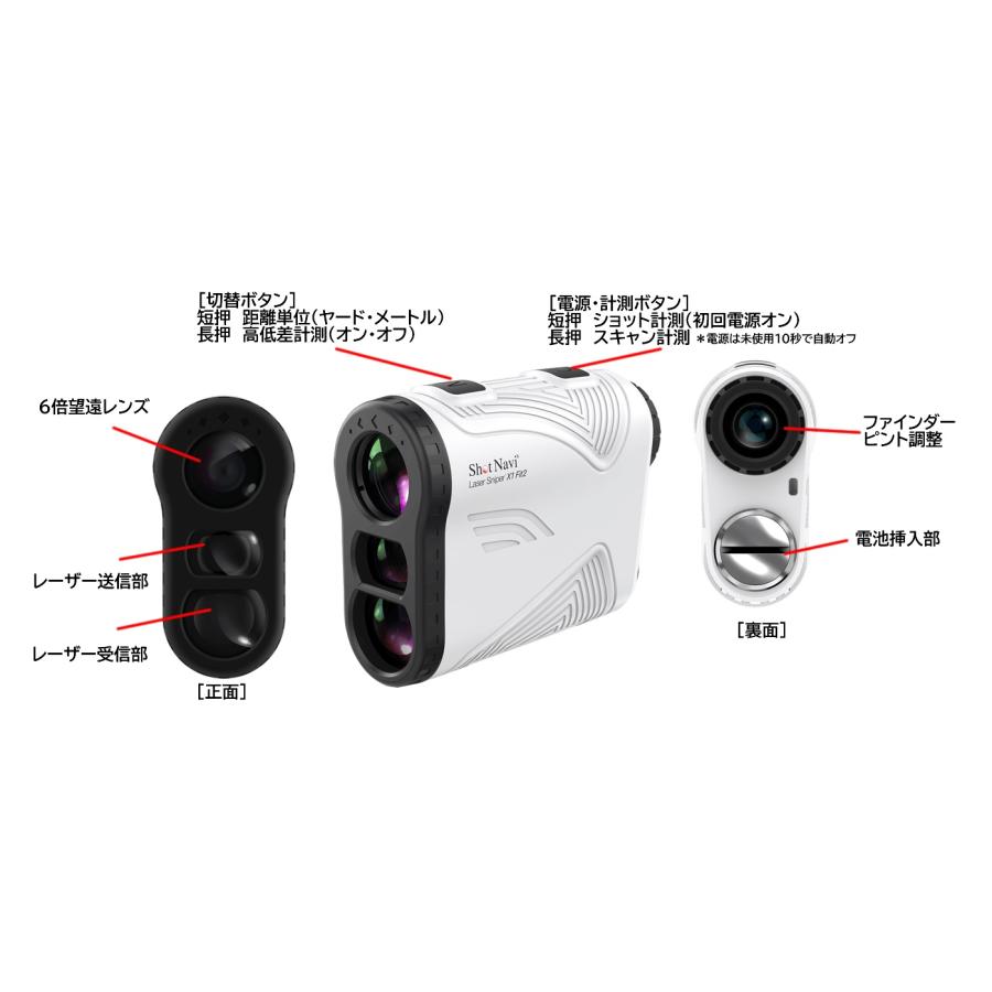 【送料無料】Shot Navi Fit2 1000 ブラック レーザー距離計測器｜hit-market｜02