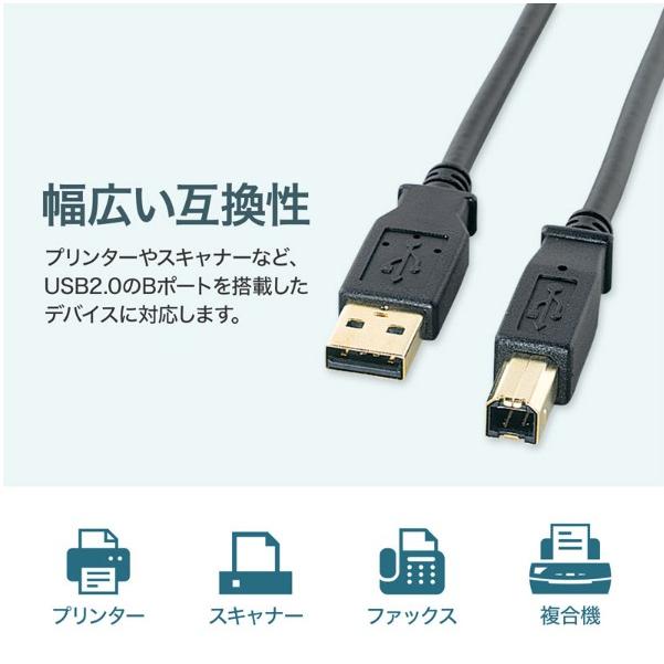 サンワサプライ USB2.0ケーブル ライトグレー 1.5m KU20-15BKHK2｜hit-market｜04