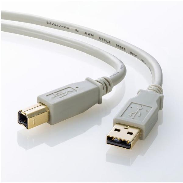 【ゆうパケットで送料無料】サンワサプライ USB2.0ケーブル ライトグレー 4m KU20-4HK2｜hit-market｜02