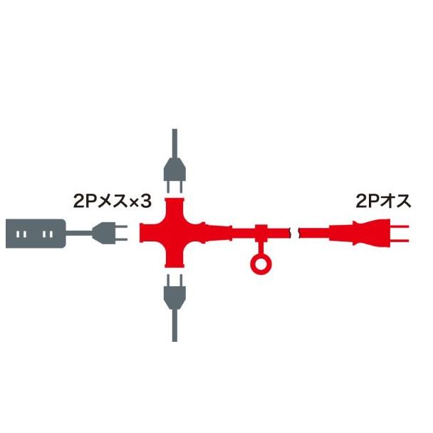 【ポスト投函で送料無料】サンワサプライ 電源延長コード（3個口）ブラック・10m TAP-EX23-10BK｜hit-market｜02