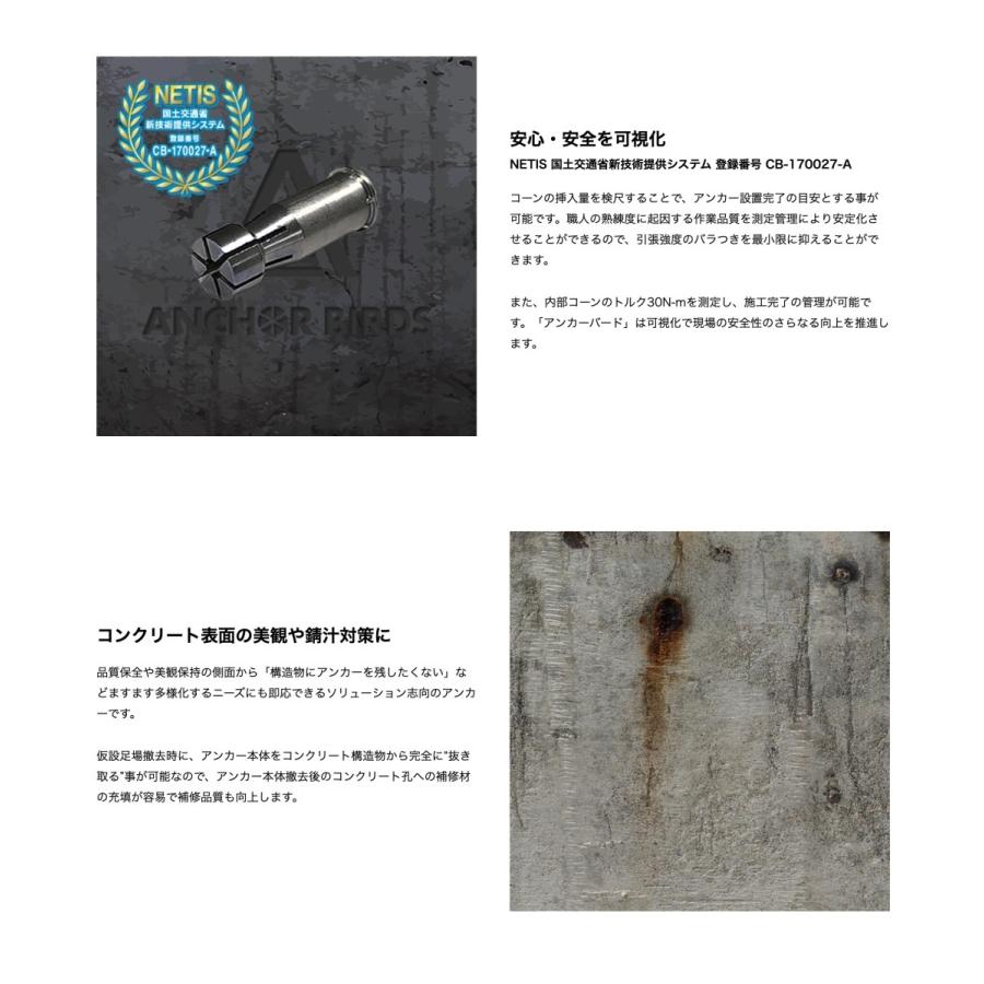 アンカーバード AB-4052 脱着トルク式アンカー 25個入 : ヒットネット