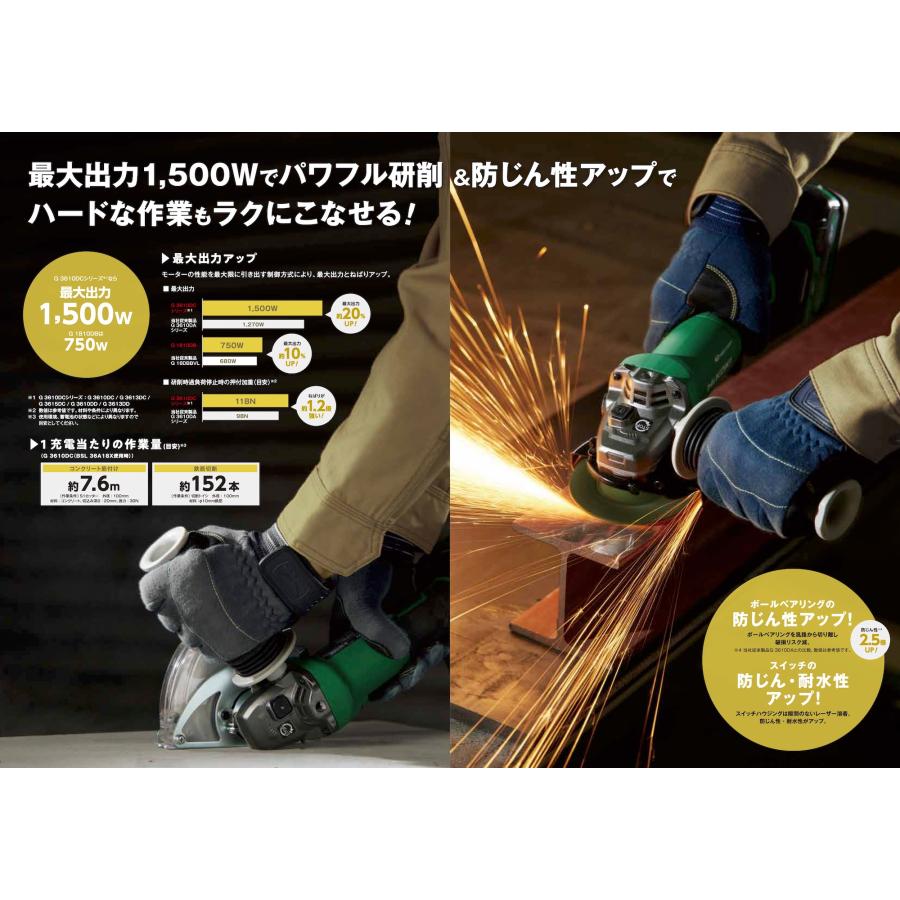 HiKOKI ハイコーキ マルチボルト 36V 100mm コードレスディスク HiKOKI ハイコーキ マルチボルト 36V 100mm コードレスディスク