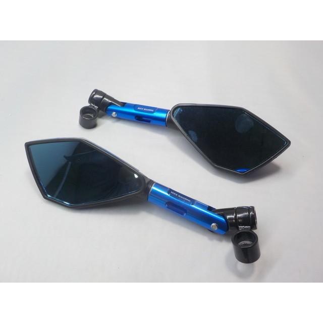 CNCアルミユーロミラー（左右セット）(バイク）ブルー×ブラック |  | 01