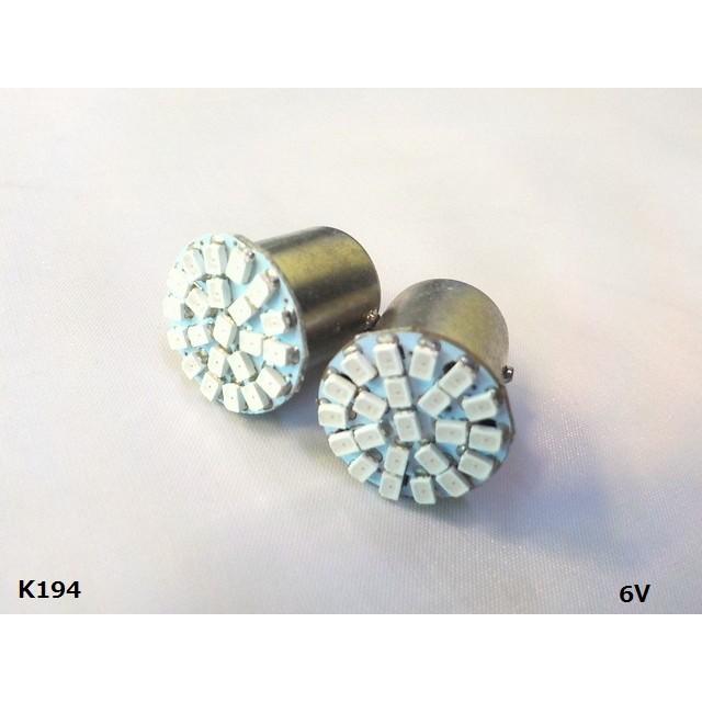 6V LEDテールランプバルブ 2個セット(レッド) | 