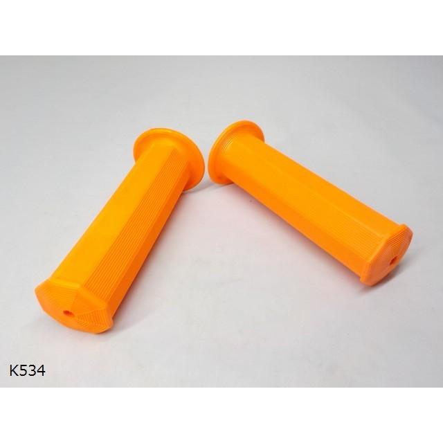 八角グリップ オレンジ（バイク、旧車）22パイ用 : HIT BIKE PARTS