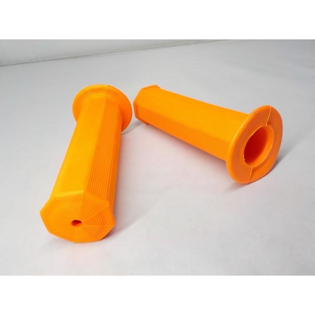 八角グリップ オレンジ（バイク、旧車）22パイ用 : HIT BIKE PARTS