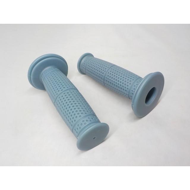 ビンテージなグリップ（ブルーグレー）（旧車レトロバイクSR400250TRクラシック）22パイ用 |  | 01