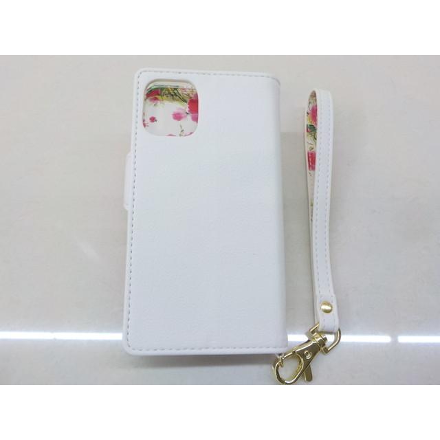 TIN★☆在庫あり(3)iPhone12mini手帳型ケース　花柄　iP20_54-ＦＬＥ04　White　白　新品未使用 |  | 01