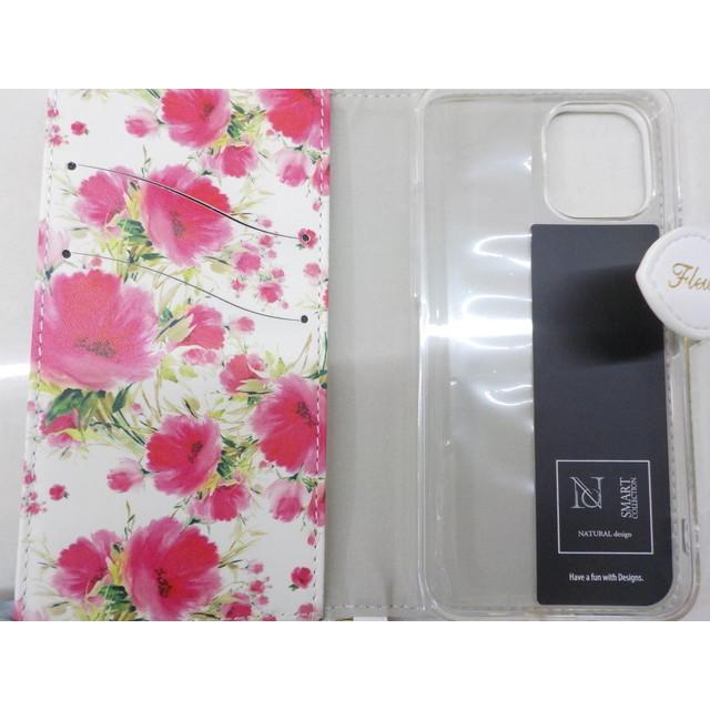 TIN★☆在庫あり(3)iPhone12mini手帳型ケース　花柄　iP20_54-ＦＬＥ04　White　白　新品未使用 |  | 09