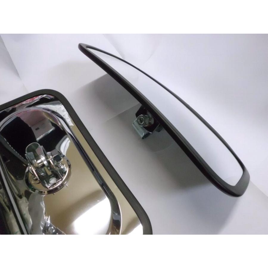 新品 ウロコワンマンミラー 左右セット トラック レトロ ステンレス