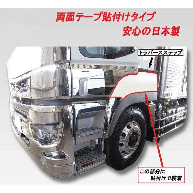 ATS 07/17スーパーグレート用メッキフェンダーカバー ステップ ATS 07/17スーパーグレート用メッキフェンダーカバー ステップ