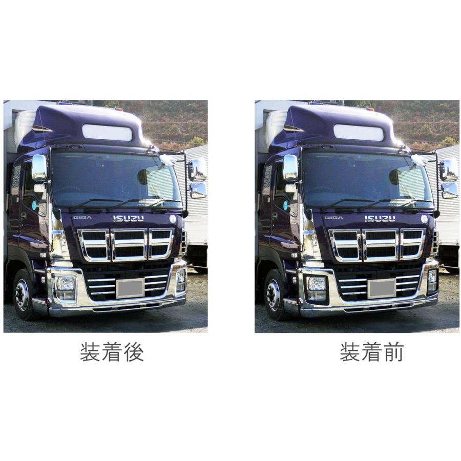 いすゞ/ギガ/メッキ/ヘッドライトベゼル/ISUZU/カスタム/現行 ATS いすず GIGA ギガ メッキ ヘッドランプベゼル ヘッドライトベゼル
