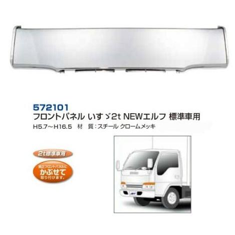送料無料」いすずNEWエルフ標準 メッキフロントパネル 572101 