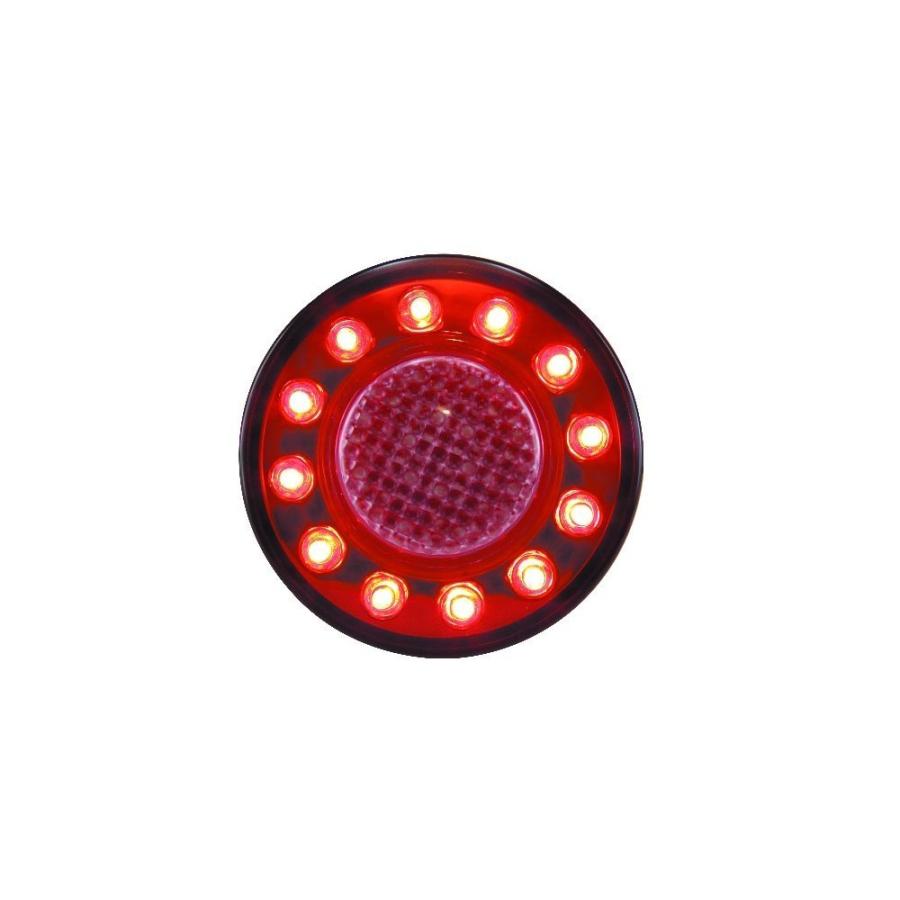 ジェットイノウエ LED丸型テールランプ 小型 単体 赤／白 525690 LED