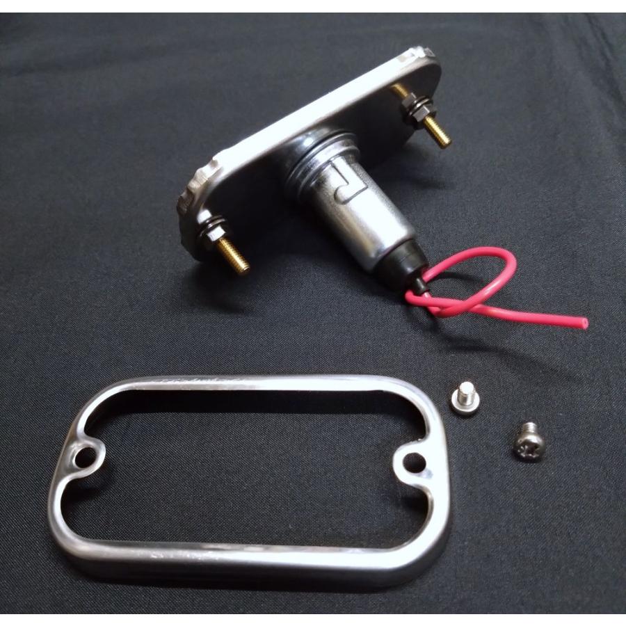 24V12W デベソマーカー 赤 2個セット ガラスレンズ 電球付 角型