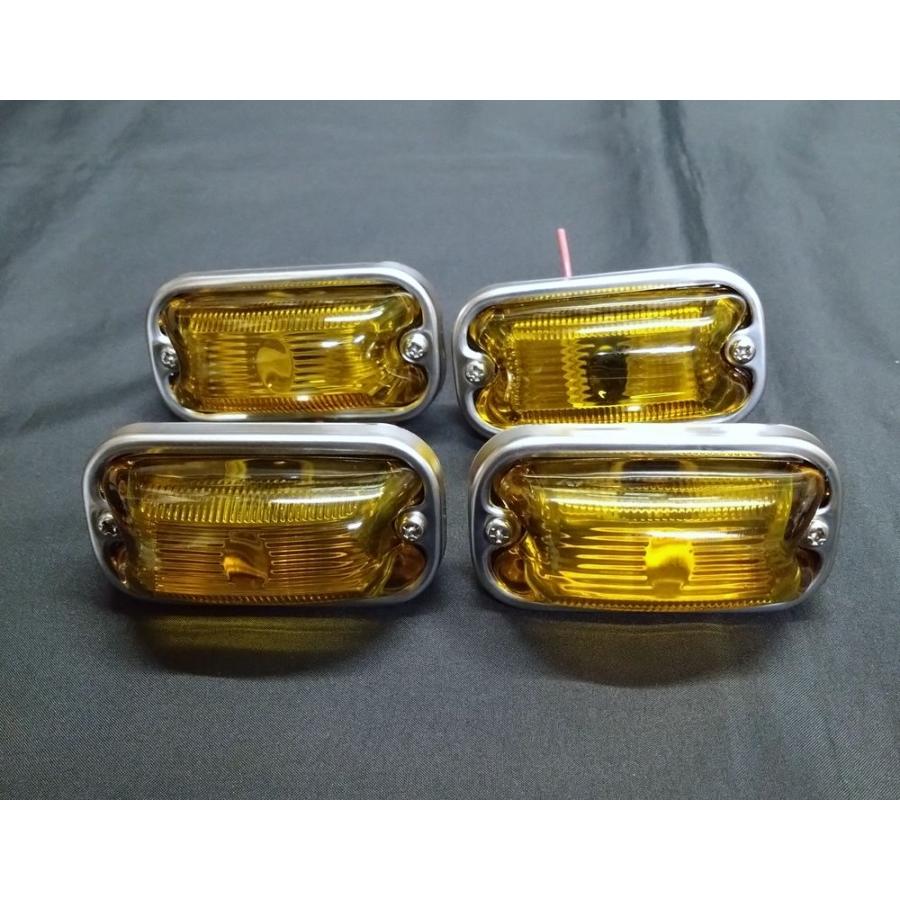 マーカーランプ4個セットトラック デコト ラ デコチャリ 24V 6W デベソマーカー 黄色 4個セット 角マーカーランプ トラック