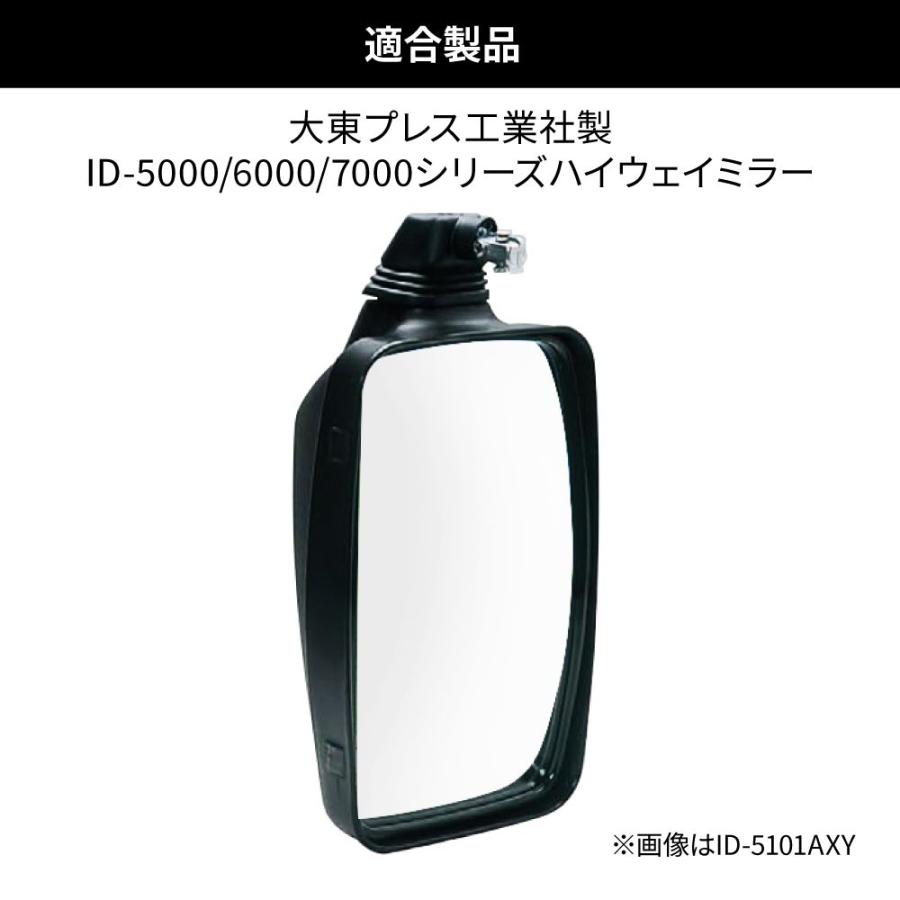 ハイウェイミラー　2個セット　大東プレスミラー＋メッキミラーカバー ハイウェイミラー 2個セット 大東プレスミラー＋メッキミラーカバー